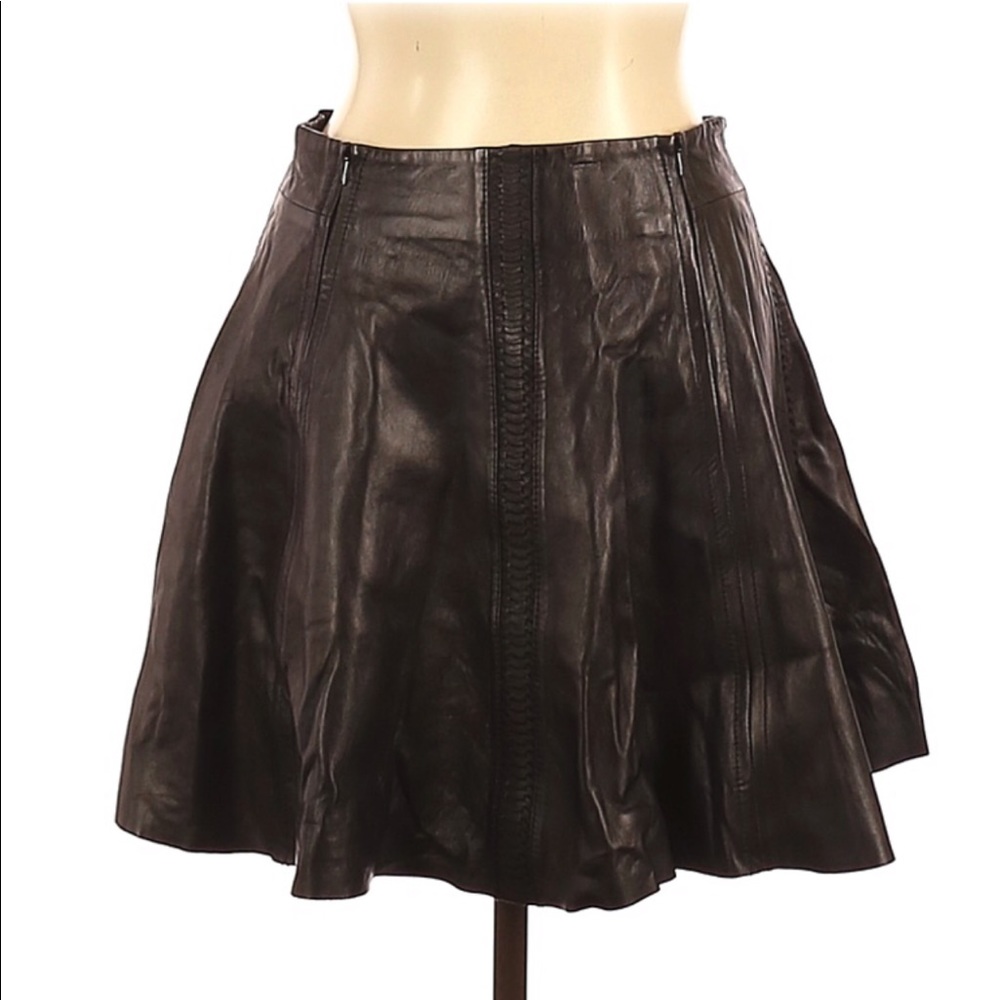 Rag&bone black leather skirt size 10